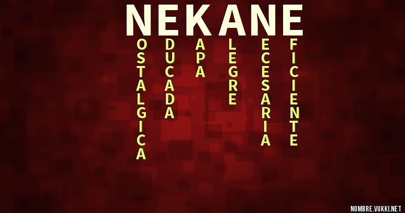 Acróstico nekane