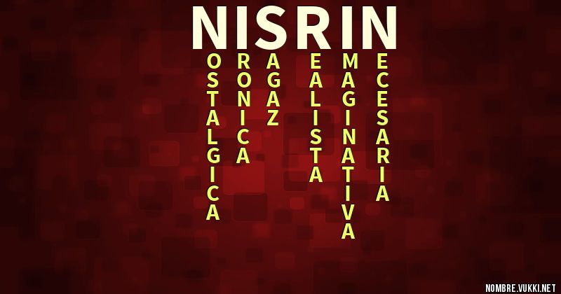 Acróstico nisrin