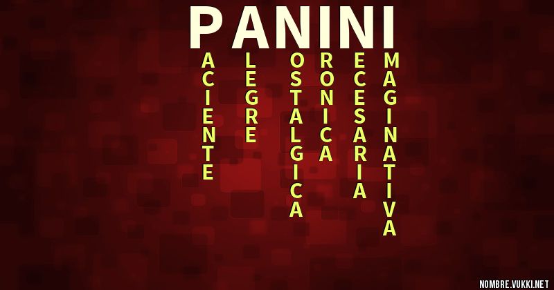 Acróstico panini