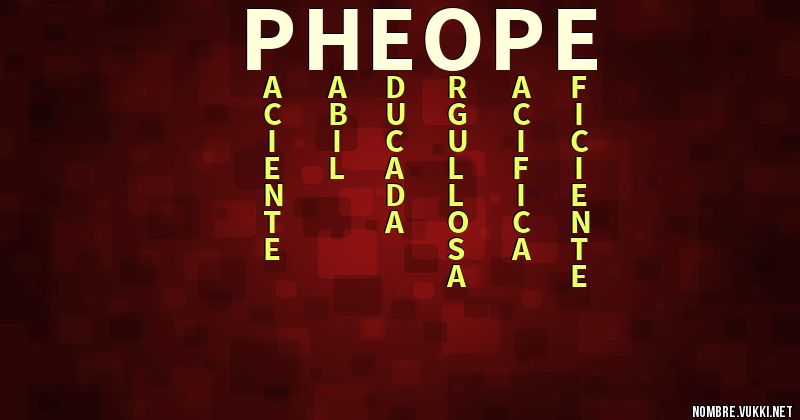 Acróstico pheope