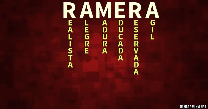 Acróstico ramera