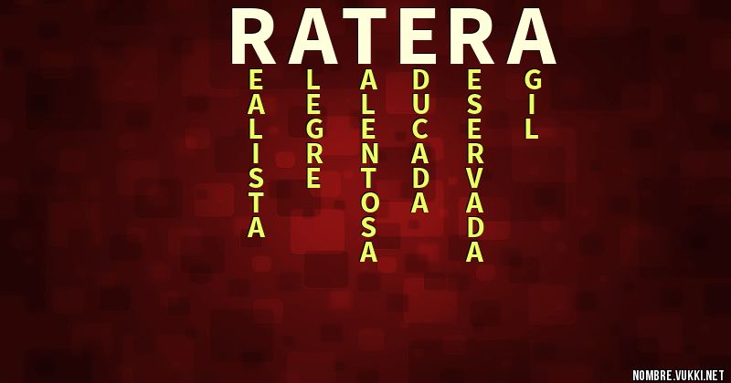 Acróstico ratera