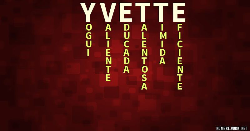 Acróstico yvette