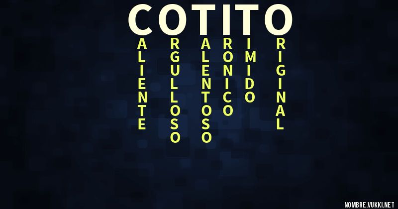 Acróstico cotito