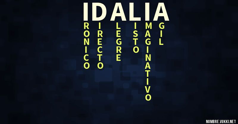 Acróstico idalia