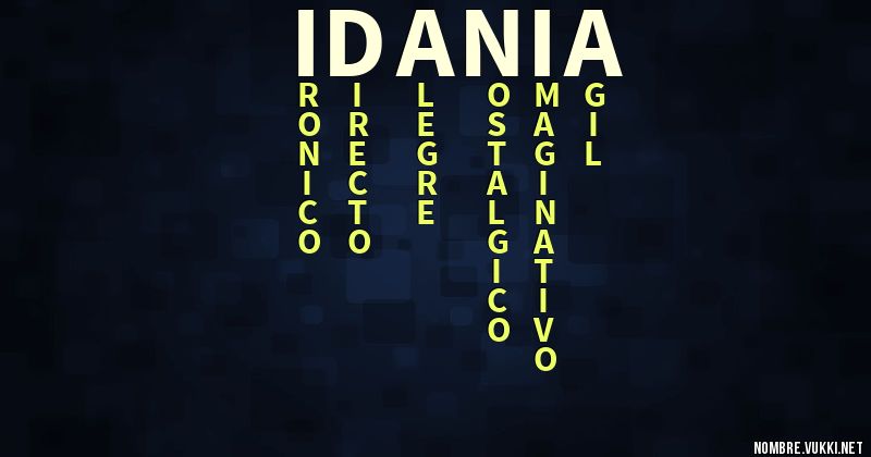 Acróstico idania