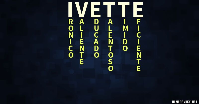 Acróstico ivette