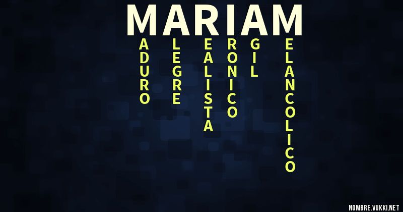 Acróstico mariam