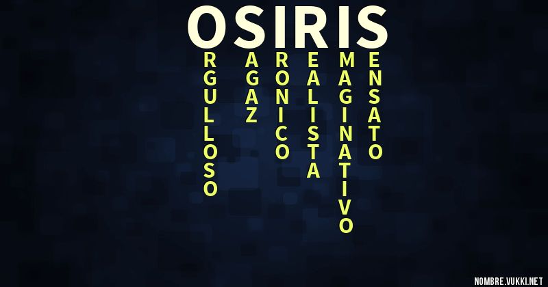 Acróstico osiris