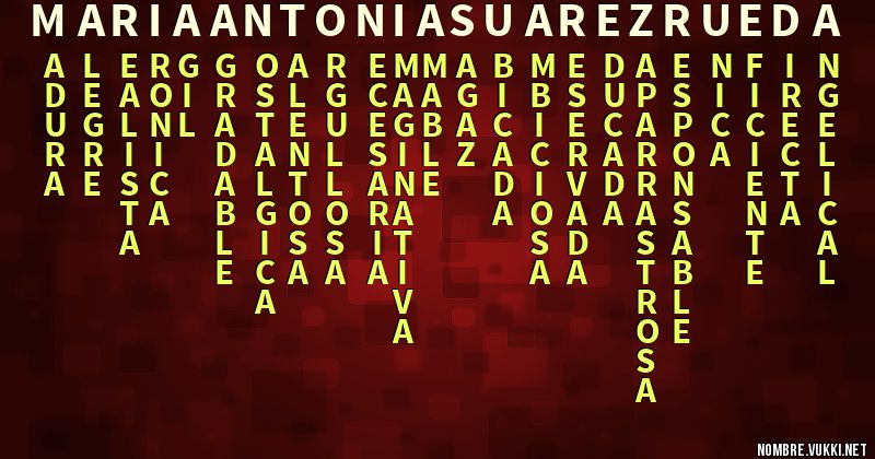 Acróstico maria antonia suarez rueda