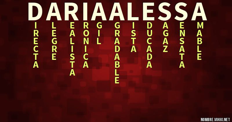 Acróstico daría alessa