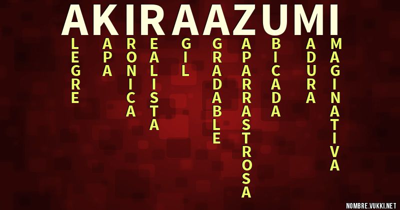 Acróstico akira azumi
