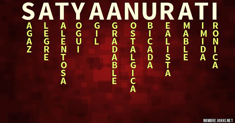 Acróstico satya anurati