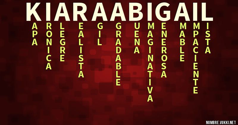 Acróstico kiara abigail