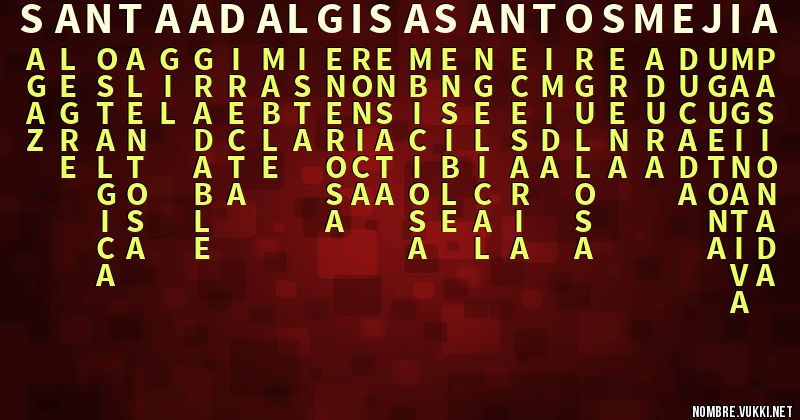 Acróstico santa adalgisa santos mejia