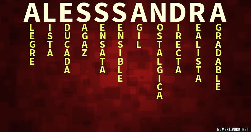 Acróstico alesssandra