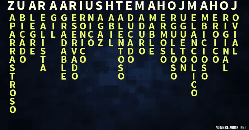 Acróstico zuara arius htemahoj mahoj