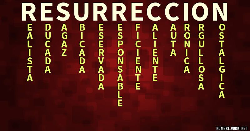 Acróstico resurrección