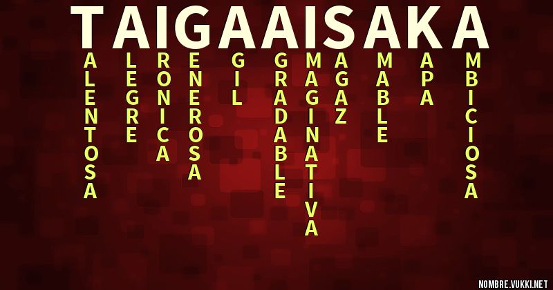 Acróstico taiga aisaka