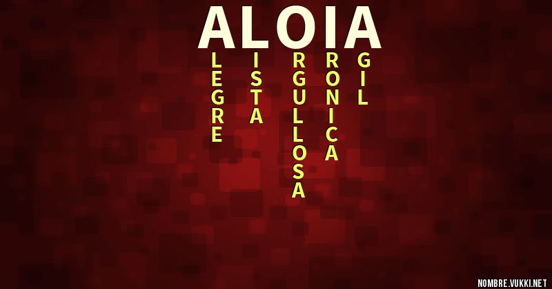 Acróstico aloia