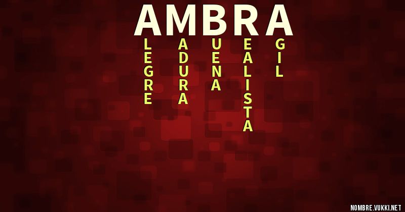 Acróstico ambra