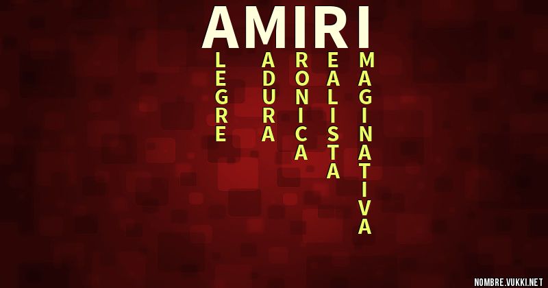 Acróstico amiri