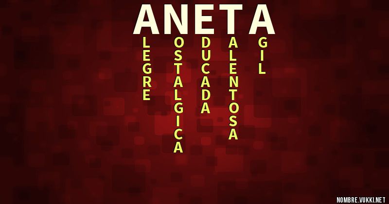 Acróstico aneta