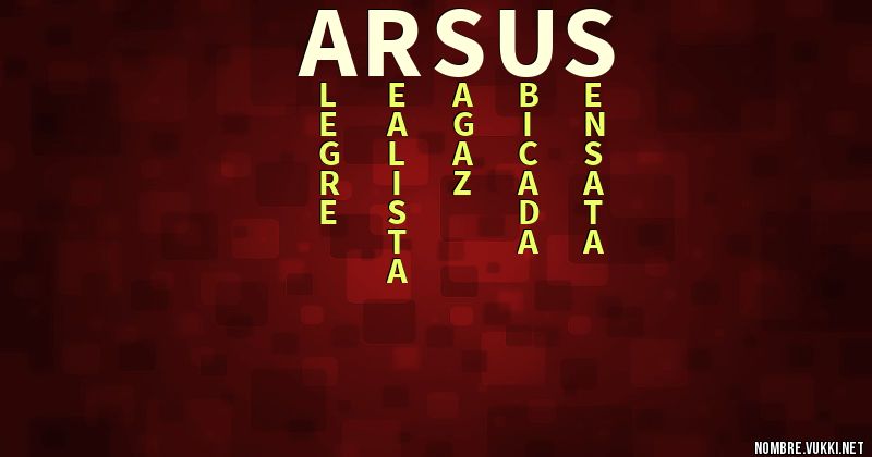 Acróstico arsus