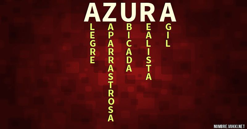 Acróstico azura