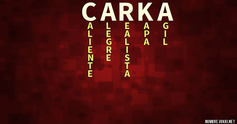 Acróstico carka