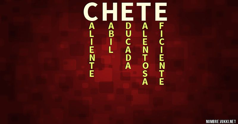 Acróstico chete