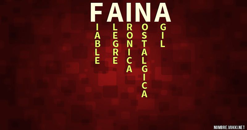 Acróstico faina
