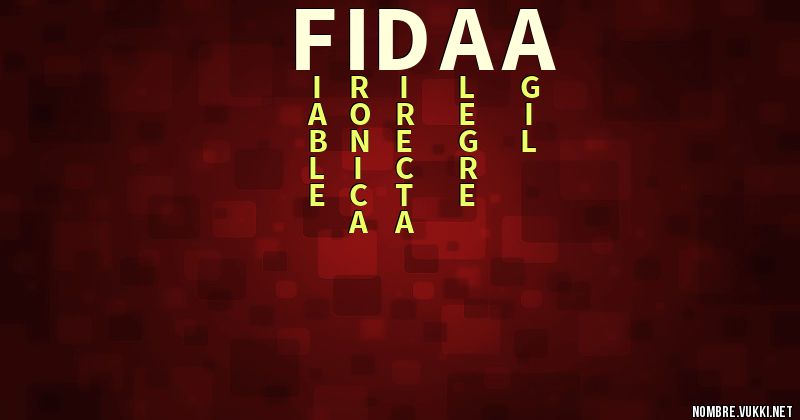 Acróstico fidaa