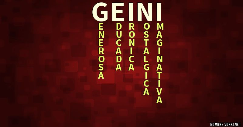 Acróstico geini