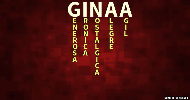 Acróstico gina a