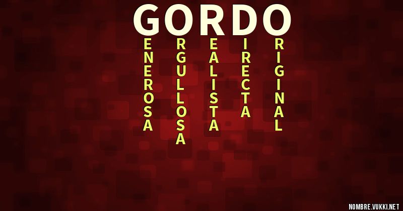 Acróstico gordo