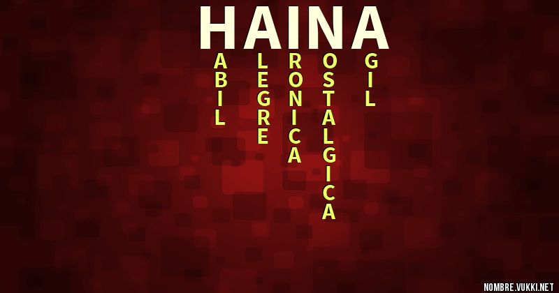 Acróstico haina