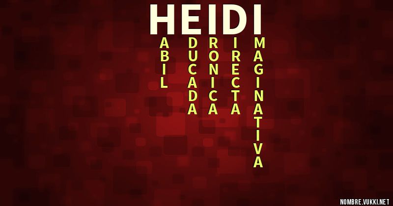 Acróstico heidi