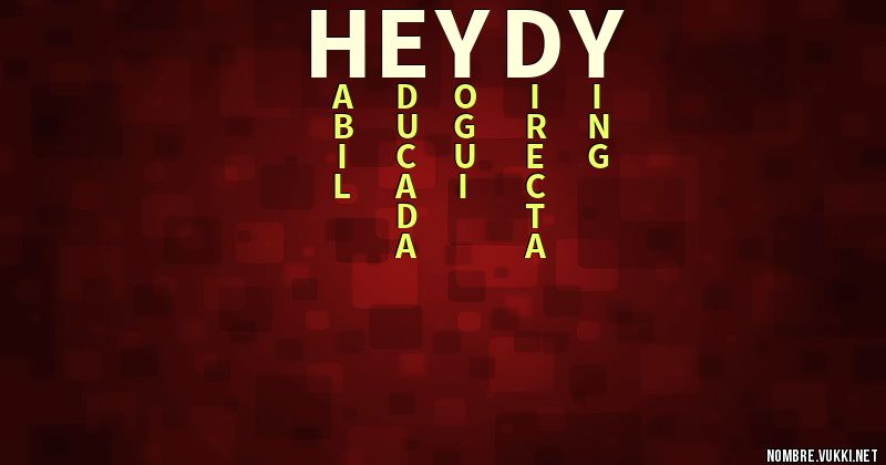 Acróstico heydy