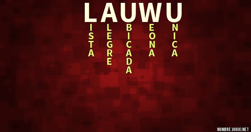 Acróstico la uwu