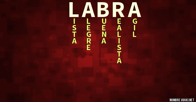 Acróstico labra