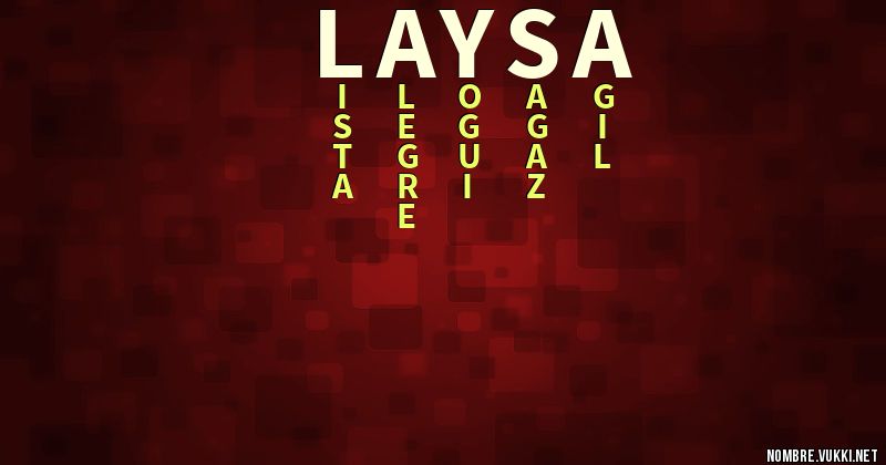 Acróstico laysa