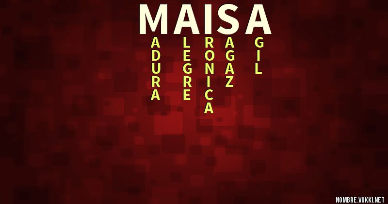 Acróstico maisa