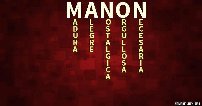 Acróstico manon