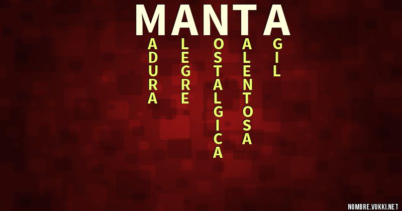 Acróstico manta