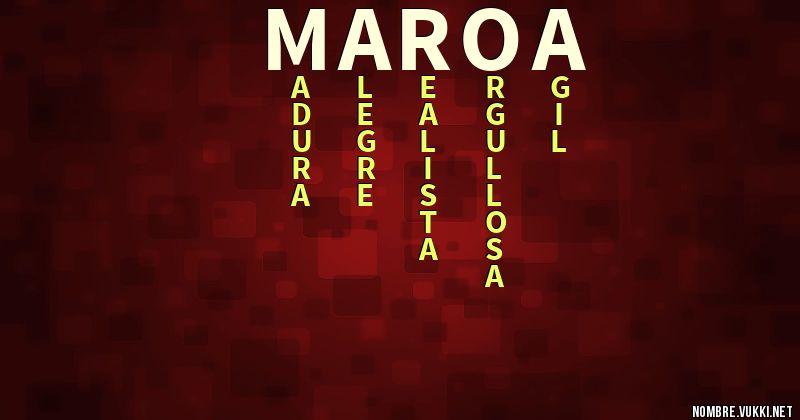 Acróstico maroa