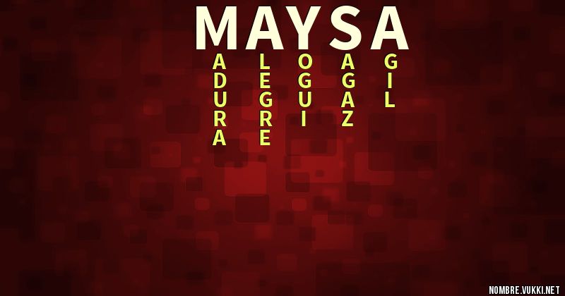 Acróstico maysa
