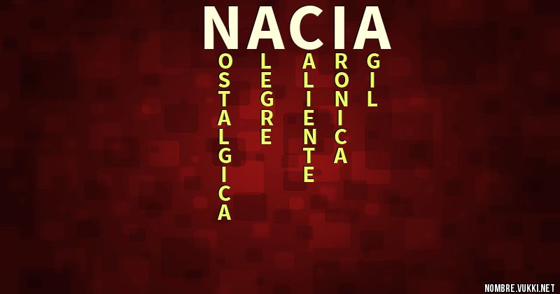 Acróstico nacia