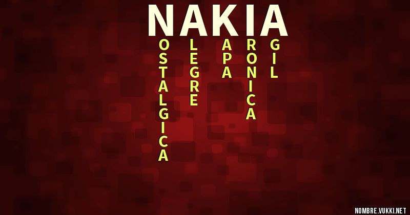 Acróstico nakia