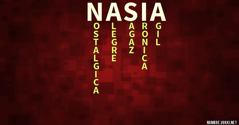 Acróstico nasia